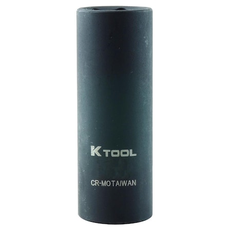 K-Tool International 1/2" Drive Impact Socket black oxide, Deep 6 Pnt 1/2"Dr, 20mm KTI-38220